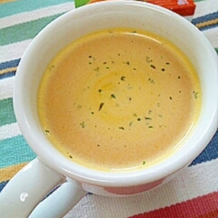 冷製かぼちゃスープで☆熱々きなこ牛乳スープ風♪